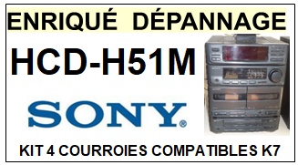 SONY-HCDH51M HCD-H51M-COURROIES-COMPATIBLES