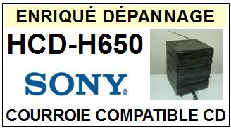 SONY-HCDH650 HCD-H650-COURROIES-COMPATIBLES