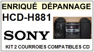 SONY-HCDH881 HCD-H881-COURROIES-COMPATIBLES