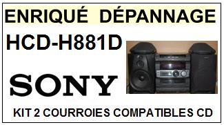 SONY-HCDH881D HCD-H881D-COURROIES-COMPATIBLES