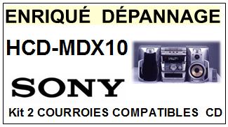 SONY-HCDMDX10 HCD-MDX10-COURROIES-COMPATIBLES