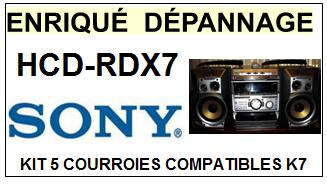 SONY-HCDRDX7 HCD-RDX7-COURROIES-COMPATIBLES