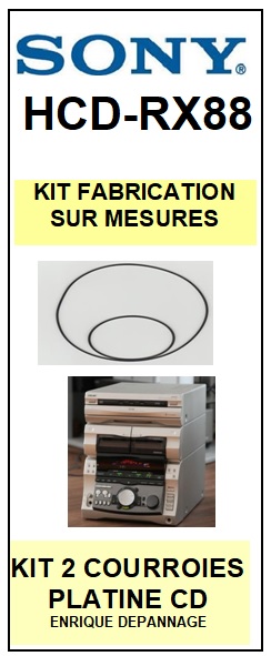 SONY-HCDRX88 HCD-RX88-COURROIES-ET-KITS-COURROIES-COMPATIBLES