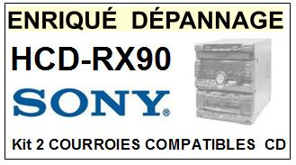 SONY-HCDRX90 HCD-RX90-COURROIES-COMPATIBLES