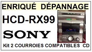 SONY-HCDRX99 HCD-RX99-COURROIES-COMPATIBLES
