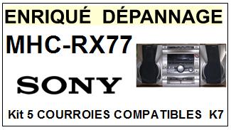SONY-MHCRX77 MHC-RX77-COURROIES-COMPATIBLES