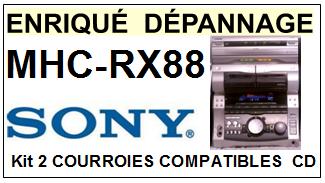 SONY-MHCRX88 MHC-RX88-COURROIES-COMPATIBLES