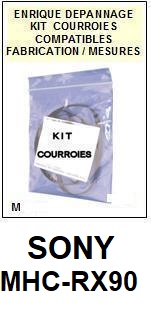 2 Courroies Sony MHC-RX90 MHCRX90 Kit Courroies Pour Plateau Lecteur CD 