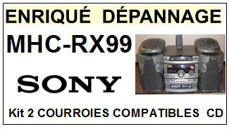 SONY-MHCRX99 MHC-RX99-COURROIES-COMPATIBLES