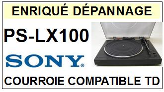 SONY-PSLX100 PS-LX100-COURROIES-COMPATIBLES