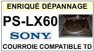 SONY-PSLX60 PS-LX60-COURROIES-COMPATIBLES
