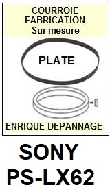 SONY-PSLX62 PS-LX62-COURROIES-ET-KITS-COURROIES-COMPATIBLES