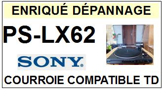 SONY-PSLX62 PS-LX62-COURROIES-COMPATIBLES