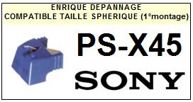 SONY-PSX45  PS-X45 (1MONTAGE)-POINTES-DE-LECTURE-DIAMANTS-SAPHIRS-COMPATIBLES