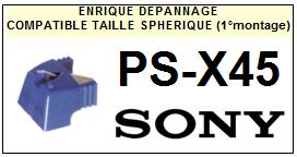 SONY-PSX45 PS-X45 (1MONTAGE)-POINTES-DE-LECTURE-DIAMANTS-SAPHIRS-COMPATIBLES