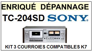 SONY-TC204SD TC-204SD-COURROIES-COMPATIBLES