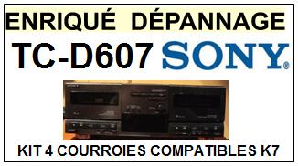 SONY-TCD607 TC-D607-COURROIES-COMPATIBLES