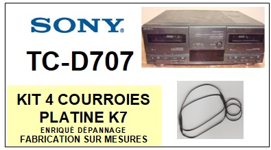 SONY-TCD707 TC-D707-COURROIES-COMPATIBLES