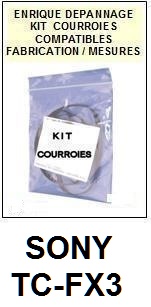 SONY-TCFX3 TC-FX3-COURROIES-ET-KITS-COURROIES-COMPATIBLES