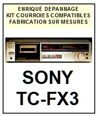 SONY-TCFX3 TC-FX3-COURROIES-ET-KITS-COURROIES-COMPATIBLES