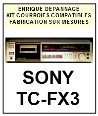 SONY-TCFX3 TC-FX3-COURROIES-COMPATIBLES