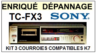 SONY-TCFX3 TC-FX3-COURROIES-COMPATIBLES