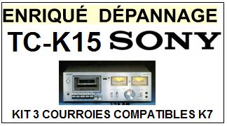 SONY-TCK15 TC-K15-COURROIES-COMPATIBLES