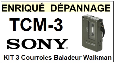 SONY-TCM3 TCM-3-COURROIES-COMPATIBLES