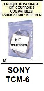 SONY-TCM6 TCM-6-COURROIES-COMPATIBLES