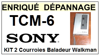 SONY-TCM6 TCM-6-COURROIES-COMPATIBLES