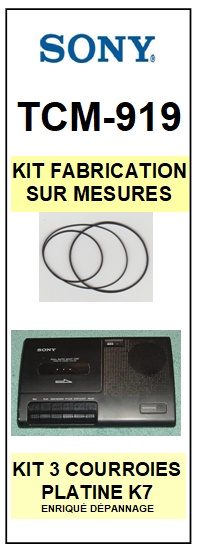 SONY-TCM919 TCM-919-COURROIES-ET-KITS-COURROIES-COMPATIBLES