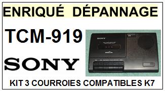 SONY-TCM919 TCM-919-COURROIES-ET-KITS-COURROIES-COMPATIBLES