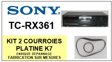 SONY-TCRX361-COURROIES-COMPATIBLES