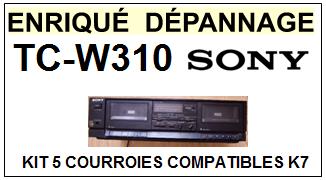 SONY-TCW310 TC-W310-COURROIES-COMPATIBLES