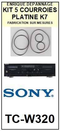 SONY-TCW320 TC-W320-COURROIES-COMPATIBLES