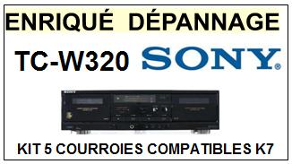 SONY-TCW320 TC-W320-COURROIES-COMPATIBLES