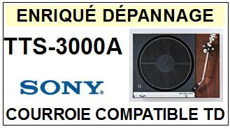 SONY-TTS3000A TTS-3000A-COURROIES-COMPATIBLES