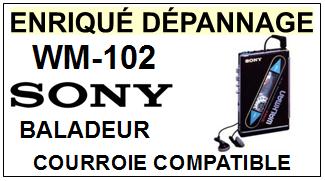 SONY-WM102 WM-102-COURROIES-COMPATIBLES