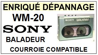 SONY-WM20 WM-20-COURROIES-COMPATIBLES