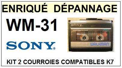 SONY-WM31 WM-31-COURROIES-ET-KITS-COURROIES-COMPATIBLES