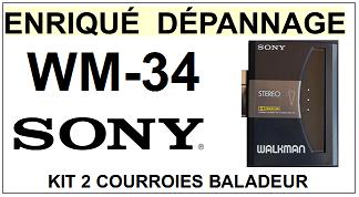 SONY-WM34 WM-34-COURROIES-ET-KITS-COURROIES-COMPATIBLES