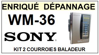 SONY-WM36 WM-36-COURROIES-COMPATIBLES