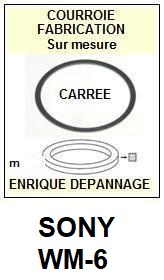 SONY-WM6 WM-6-COURROIES-COMPATIBLES