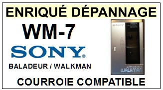 SONY-WM7 WM-7-COURROIES-COMPATIBLES