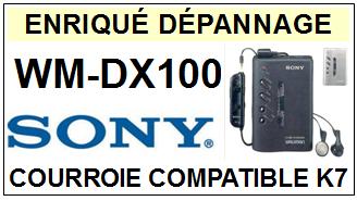 SONY-WMDX100 WM-DX100-COURROIES-COMPATIBLES