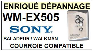 SONY-WMEX505 WM-EX505-COURROIES-COMPATIBLES