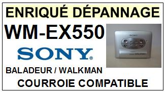 SONY-WMEX550 WM-EX550-COURROIES-COMPATIBLES