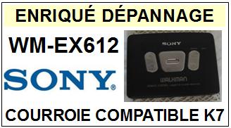 SONY-WMEX612 WM-EX612-COURROIES-COMPATIBLES