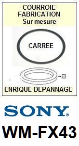 SONY-WMFX43 WM-FX43-COURROIES-COMPATIBLES