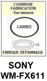 SONY-WMFX611 WM-FX611-COURROIES-COMPATIBLES